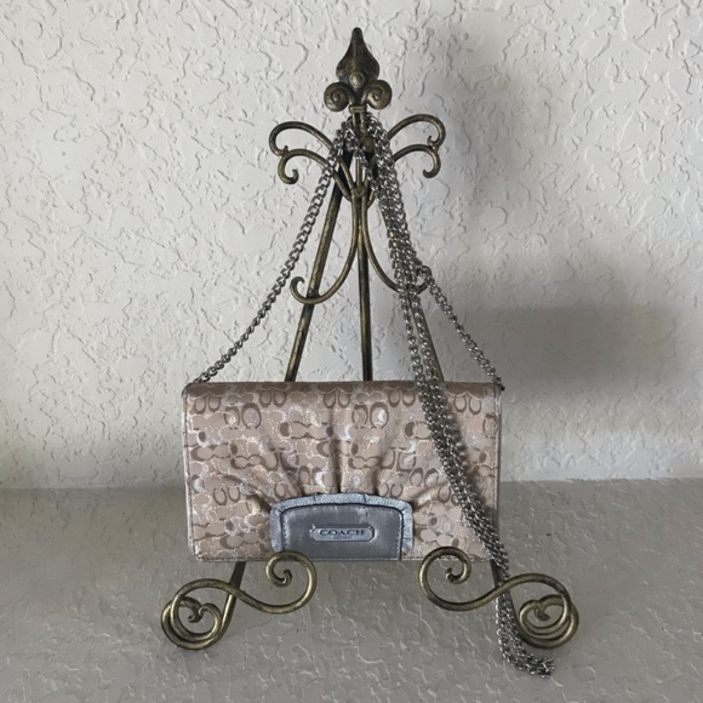 Coach Gold & Silver Crossbody Bag